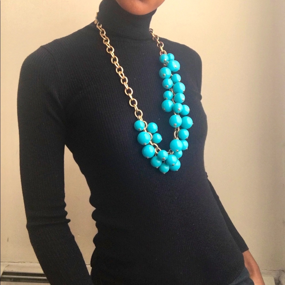 Vintage 60’s Statement Necklace Turquoise & Gold